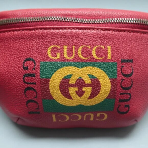 GUCCI Print Red Leather Crossbody bag 646-061425 - Picture 8 of 12